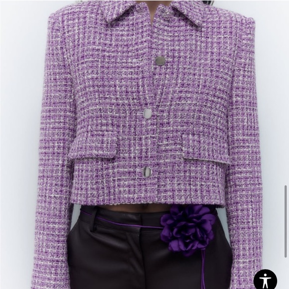 Purple tweed textured blazer with matching skirt HOST Pick π₯³π₯³π₯³π₯³π₯³ - Picture 12 of 16